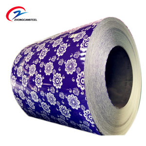 Bobina de acero recubierta de <span class=keywords><strong>color</strong></span> de flor impresa de alta calidad bobina de acero galvanizado prepintado <span class=keywords><strong>ppgi</strong></span> para chapa de techo - Product Image 3