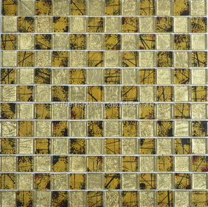 Le <span class=keywords><strong>plus</strong></span> bas prix résistant À L'abrasion <span class=keywords><strong>Parquet</strong></span> Mosaïque De Verre Tuile avec fissuré en relief - Product Image 3