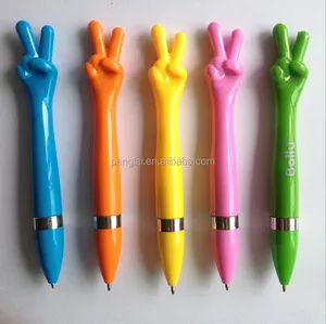 2024 Cute Kids Plastic Ball Pen, Hand Gestures Pen