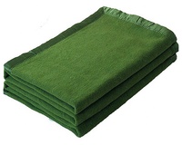 Couverture chauffante quatre saisons en polyester et laine tissée vert olive foncé 550 g/m², personnalisable, indispensable – Vente directe usine Chine