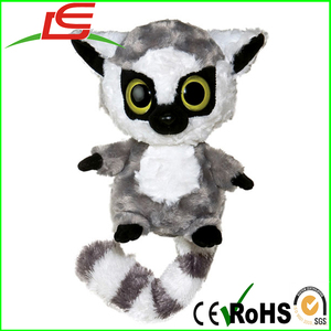 2017 heiße gefüllt schwarz weiß nette große augen lemur plüschtiere - Product Image 6