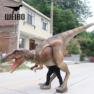 逼真的生命大小现实的日本 velociraptor 恐龙服装