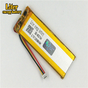 Plug 1,5-<span class=keywords><strong>3</strong></span> P <span class=keywords><strong>3</strong></span>,7 V 402764 rechargeable PL403065 1000 mah Li Polymer battery LiPo battery with wire - Product Image 1