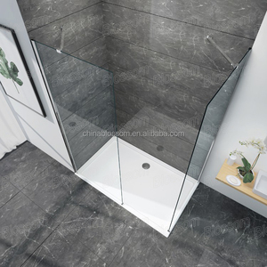 Semplice <span class=keywords><strong>Bagno</strong></span> Bs6206 2 Pezzo A Piedi In Vetro Fisso Senza Cornice di Estensione Dello Schermo <span class=keywords><strong>Doccia</strong></span> - Product Image 5