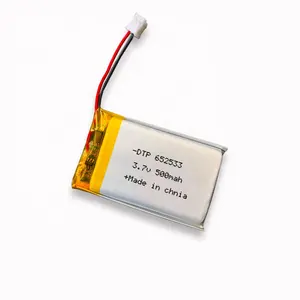 rechargeable lithium battery 652533 3.7v 500mah 1.85Wh li-po battery with KC certification