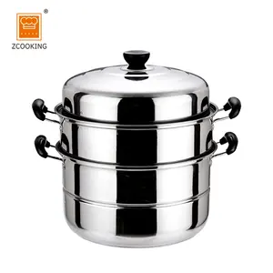 4 Lớp Bếp Ware Thực Phẩm Steamer/Thép Không Gỉ Nồi Hấp Thực Phẩm Nồi