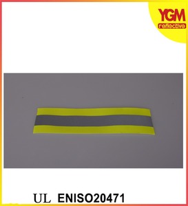 Cal fluorescente amarillo cinta reflectante resistente al fuego coser cinta de tela - Product Image 5