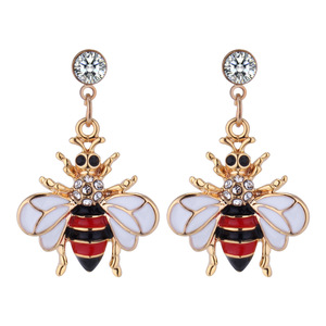 Rhinestone di modo coreano bumble bee ciondola gli orecchini delle donne - Product Image 2