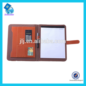 de negocios de cuero caso de la cartera con notepade para <span class=keywords><strong>los</strong></span> hombres - Product Image 1