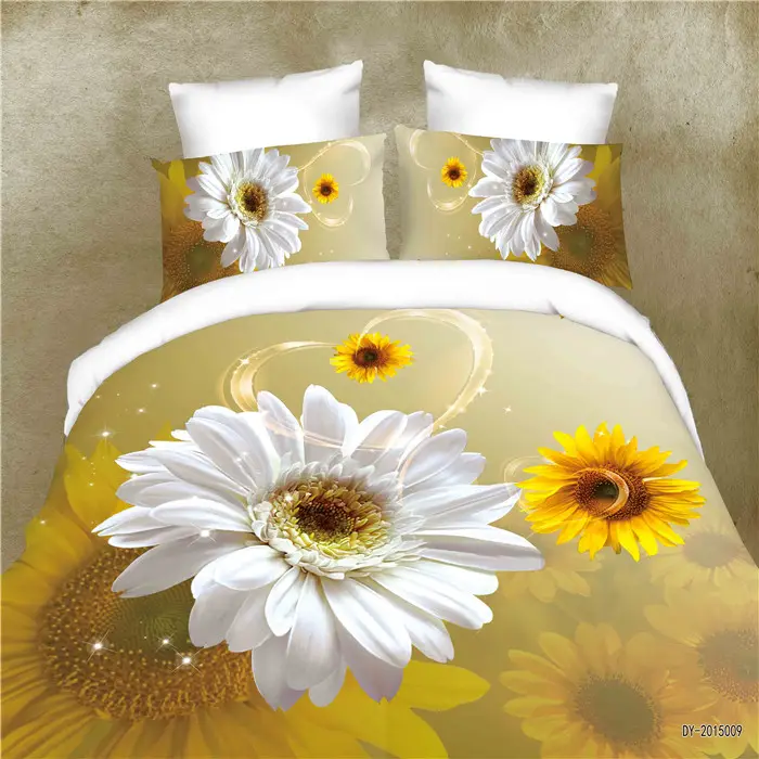2000 Thread polyester wedding count bed sheet set