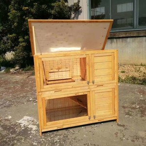 Château en bois <span class=keywords><strong>à</strong></span> <span class=keywords><strong>2</strong></span> <span class=keywords><strong>étages</strong></span> Clapier <span class=keywords><strong>à</strong></span> lapins <span class=keywords><strong>Cage</strong></span> <span class=keywords><strong>à</strong></span> lapins de jardin Clapier <span class=keywords><strong>à</strong></span> lapins d'extérieur - Product Image 3