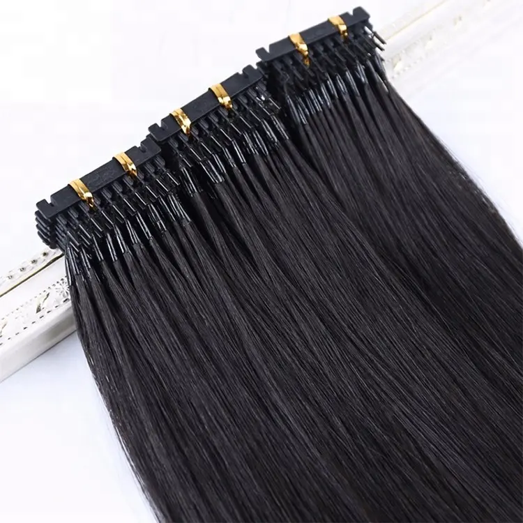 Balayage Tóc Remy Tóc Người Chưa Qua Xử Lý Hai Màu Tóc Nối Thế Hệ Thứ Nhất 6D 10 Sợi 12 "-30"