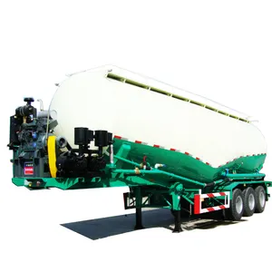 China Hersteller Tri-achse 47cbm 56000liter Hydraulische Fahren Auger Groß silo Feed Anhänger mit Europäischen Pumpe für Tier feed