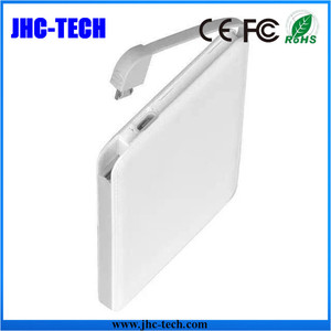 Vendedor caliente del cargador de batería externo del banco 4600mAh de ultra delgada de potencia incorporado en <span class=keywords><strong>el</strong></span> cable usb - Product Image 1