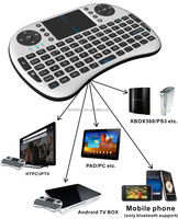 Clavier/télécommande sans fil 2,4 GHz pour Android TV/tablette/PC/ordinateur portable/touchpad