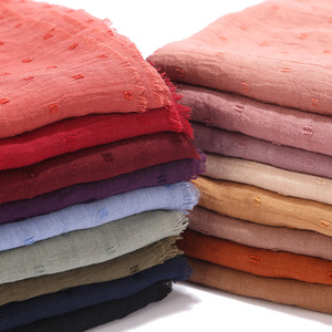Fábrica al por mayor TR algodón 90*180cm liso <span class=keywords><strong>con</strong></span> <span class=keywords><strong>capucha</strong></span> algodón islámico Hijabs y bufandas - Product Image 5
