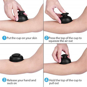 Juego de ventosas de silicona para fisioterapia, set de venthouses de silicona de grado médico, anticelulítico - Product Image 5