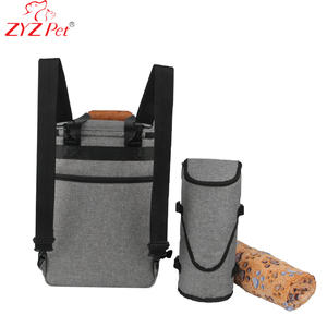 Küçük köpek spor malzemeleri kiti naylon Pet Tote aksesuarları seyahat fermuarlı çanta kapatma kuru gıda depolama sırt çantası - Product Image 4