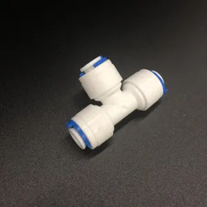 1/4 POM Plastic T Tube Easy Fit Connector for Water Pipe