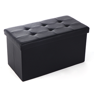 Tabouret et repose-pieds pliable populaires, style moderne, couleur unie, pour le salon, rangement d'intérieur, 76x38x38CM - Product Image 2