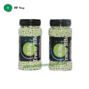 6mm air soft 2000pcs/bottle bbs tracers 0.25g green