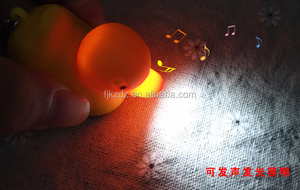 LLavero de iluminación con forma de pato amarillo encantador, llavero de sonido de <span class=keywords><strong>quake</strong></span>, luz led, promocional - Product Image 6