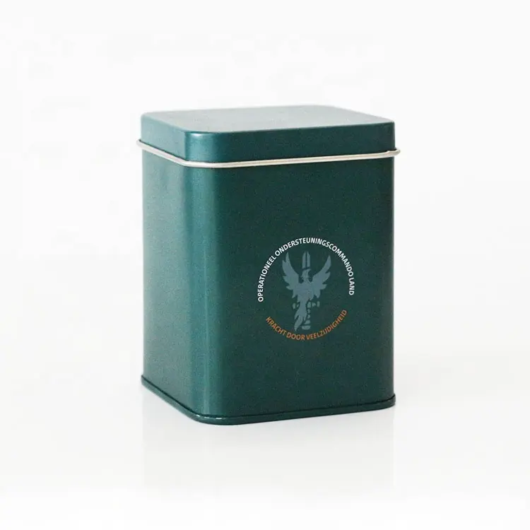 Hot Selling Food Grade Square Empty Metal Tea Tin Can Container Tea Tin Box For Tea Or Coffee