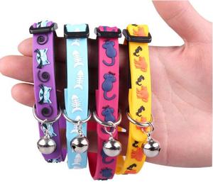 Colorido de silicona pequeño perro Collar de gato con Jingle Bell - Product Image 5