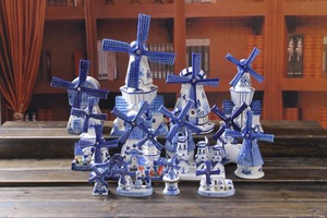 Azul y blanco de cerámica de gres estilo windmill holanda gtifts decoración del hogar de cumpleaños de la boda de <span class=keywords><strong>san</strong></span> valentín - Product Image 1