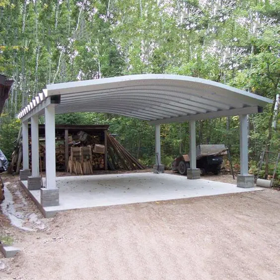 Carport en polycarbonate pour le stationnement de voiture de feuille de PC en aluminium