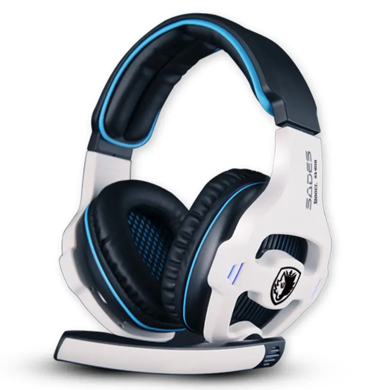 SADES SA-810 Gaming Headphones Gaming Headphone with Microphone Stereo Bass LED Light Volume Controller