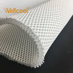 Wholesale small hexagon polyester 8mm 3d mesh spacer fabric for topper