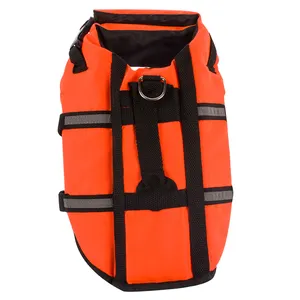 orange dog vest reflective pet life jacket