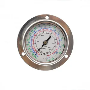 Hot selling high level refrigerant manifold gauge filled pressure gauge