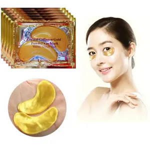Natural Private Label 24k Sheet Gel Beauty Skin Care Gold Crystal Collagen Eye Mask