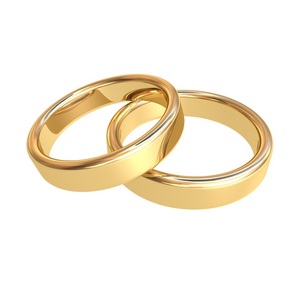 Anelli Nuziali Personalizzati Comfort Fit Placcati in Oro 14K Gioielli per Coppie Anelli di Fidanzamento Semplici - Product Image 2