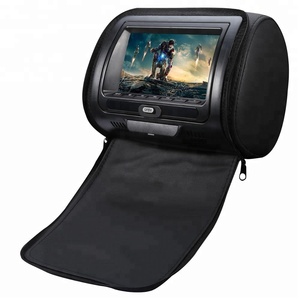 Ecran de voiture 7 pouces, repose tête avec fermeture éclair, universel, avec écouteurs, lecteur <span class=keywords><strong>DVD</strong></span>, offre spéciale, 1 pièce - Product Image 2