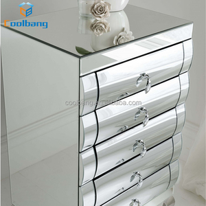 Cómoda de Acero Inoxidable con Patas Curvas y Espejo para Comedor - Product Image 6
