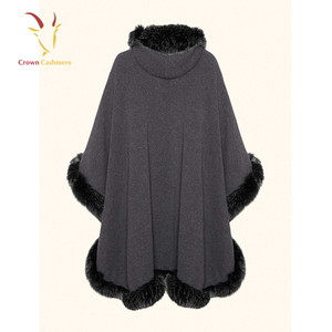 Inverno Quente Malha De Lã <span class=keywords><strong>Poncho</strong></span> Senhora <span class=keywords><strong>Poncho</strong></span> De Pele