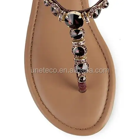 Uneteco مصنع المجوهرات 2015 الصيف لامعة حجر الراين إبزيم حذاء سلسلة
