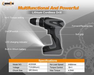 KCD326-C29B <span class=keywords><strong>7.2V</strong></span> Ithium Pin Điện Cordless Khoan Chất Lượng Cao Nhà Sản Xuất Công Cụ Điện Đặt Taladrosd Inalambr Bán Buôn - Product Image 6