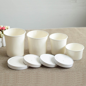 Einweg-Suppen tasse aus Papier mit Papier deckel - Product Image 3
