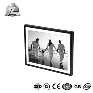 A1 a2 a3 a4 foto photo frame de alumínio anodizado escovado conjunto preto