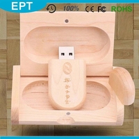 2019 nouvelle arrivée ovale en bois CLÉ USB 8G/16G/32G/64G/128G de matériel en bois clé USB