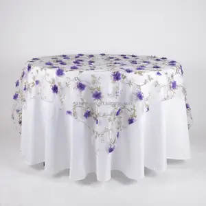 Mesa de Organza para fiesta, decoración de flores para banquete de boda