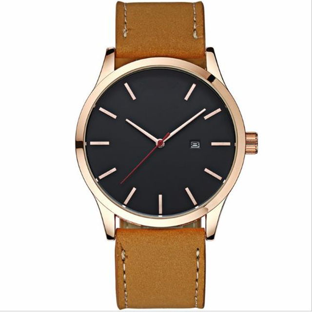 2021 Minimalist Design Calendar Watch Good Quality Men Alloy case Japan Movement China Factory Price Wholesale OEM Watch New