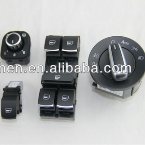 OEM Chromé Interrupteur De Phare Automatique + Rétroviseur Côté Interrupteur + commutateur <span class=keywords><strong>vitre</strong></span> Électrique pour CC Tiguan Passat B6 <span class=keywords><strong>Golf</strong></span> MK5 <span class=keywords><strong>6</strong></span> - Product Image 2