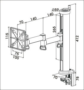 Dễ Dàng Điều Chỉnh Không Gian Tiết Kiệm Lên Đến 24 "Màn Hình LCD/Giá Đỡ/Giá Đỡ - Product Image 2