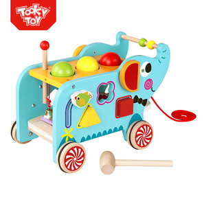 ชุดของเล่นไม้ดึงเล่นรูปช้าง พร้อมเครื่องดนตรีไซโลโฟนและบล็อก - Product Image 2