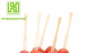 Disposable Wooden Bamboo Fruit Fork Set - Product Image 6